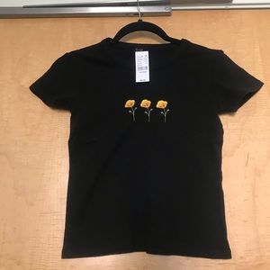 brandy black fitted poppy shirt